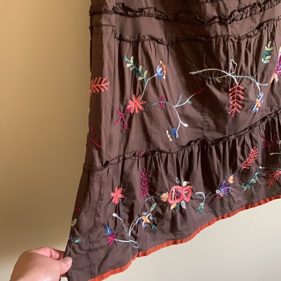 Midi embroidered skirt - Picture 4 of 14